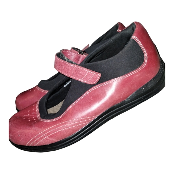 Drew Red Black Mary Jane Leather Orthotic Comfort Shoes Size 8.5 - Picture 2 of 10